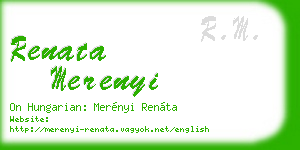 renata merenyi business card